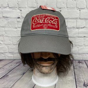 Coca-Cola Dad Hat Cap Strap Back Gray Embroidered Delicious And Refreshing Coke